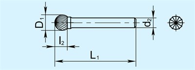 Борфреза сферическая D - фото 10095