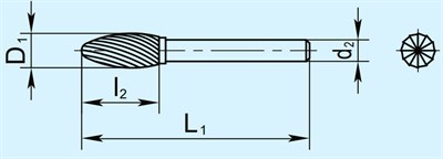 Борфреза пламевидная H - фото 10112