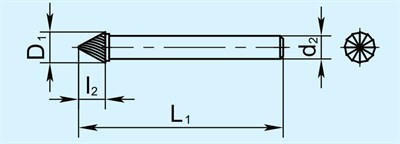Борфреза коническая 60° J - фото 10119
