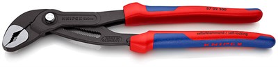 KNIPEX COBRA® клещи переставные, 70 мм (2 3/4"), под ключ 60 мм, 300 мм, серые, 2К ручки - фото 10262