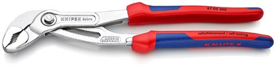 KNIPEX COBRA® клещи переставные, 70 мм (2 3/4"), под ключ 60 мм, 300 мм, хром, 2К ручки - фото 10268