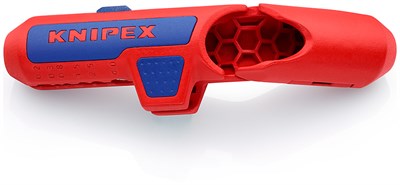 KNIPEX ErgoStrip® стриппер универсальный для популярных круглых проводов, проводов для сырых помещений, зачистка: 0.2/0.3/0.8/1.5/2.5/4 кв. мм, круглый кабель (в т.ч. для сырых помещений) d8-13 мм (в частности, NYM 3х1.5 кв. мм - 5х2.5 кв. мм), дата-кабел - фото 10363