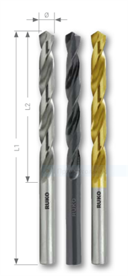 Свёрла спиральные по металлу DIN 338 тип N, HSS-G - Без покрытия - фото 4487
