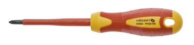 Набор изолированных отверток SL5,5, 125 мм, PH2, 100 мм, 1000 V, сталь S2, 2 шт. HOEGERT - фото 6128