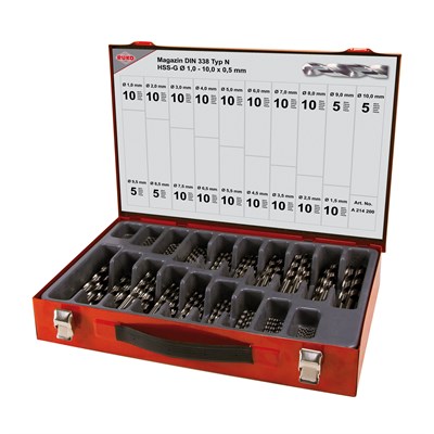 Набор свер DIN 338 тип N HSS-G, 170 предметов - фото 6956