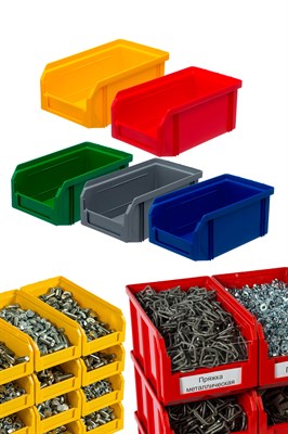 Пластиковый ящик Стелла-техник V-1-серый - фото 8468