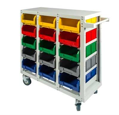 Стеллаж с направляющими мобильный, односторонний, Стелла-техник V3-15-125-И - фото 8780