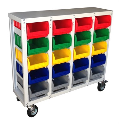 Стеллаж с направляющими мобильный, односторонний, Стелла-техник V3-20-125-И - фото 8784