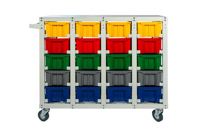 Стеллаж с направляющими мобильный, односторонний, Стелла-техник V3-20-125-И - фото 8785