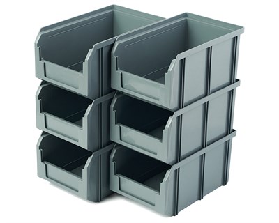 Пластиковый ящик Стелла-техник V-2-К6-серый - фото 9906