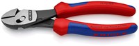 KNIPEX TwinForce® бокорезы, рез: мягкая проволока d 5.5 мм, проволока средней твёрдости d 4.6 мм, твёрдая проволока d 3.2 мм, рояльная струна (HRC 59) d 3 мм, 180 мм, чёрные, 2К ручки, блистер