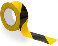 Лента разметочная самоклеящаяся 50 мм x 33 м, цвет чёрный/жёлтый
