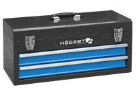 HOEGERT Ящик металлический инструментальный, 2 выдвежные секции