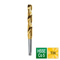 Свёрла спиральные по металлу DIN 345 тип N, HSSE-Co 5 - покрытие TiN