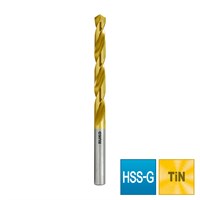 Свёрла спиральные по металлу DIN 338 тип N, HSS-G - покрытие TiN